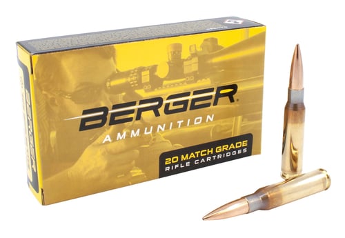 Berger Bullets 60030 Target Rifle 308 Win 155.5 gr Fullbore Target 20 Per Box/ 10 Case