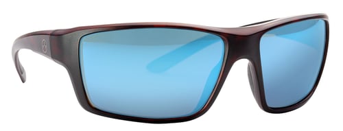 Magpul MAG1023-901 Summit Eyewear Anti-Reflective, Polarized Polycarbonate Bronze Blue Mirror Lens with Tortoise Wraparound Frame & Anti-Slip Temple Sleeves for Adults