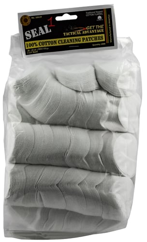 Seal 1 1012T Cleaning Patches 1000 Count Cotton 2.25