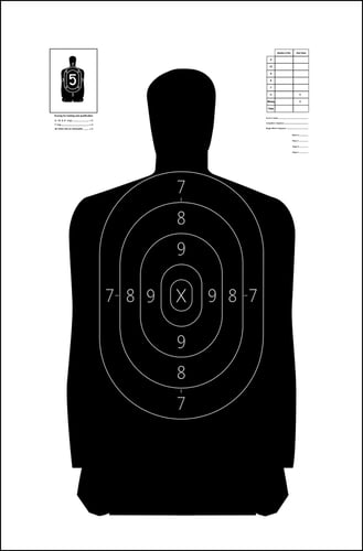 Action Target S29100 Qualification  Silhouette Heavy Paper Hanging 11.50