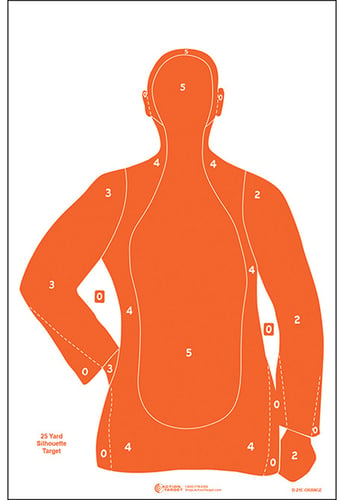 Action Target B21EORANGE100 Qualification  Silhouette Paper 23