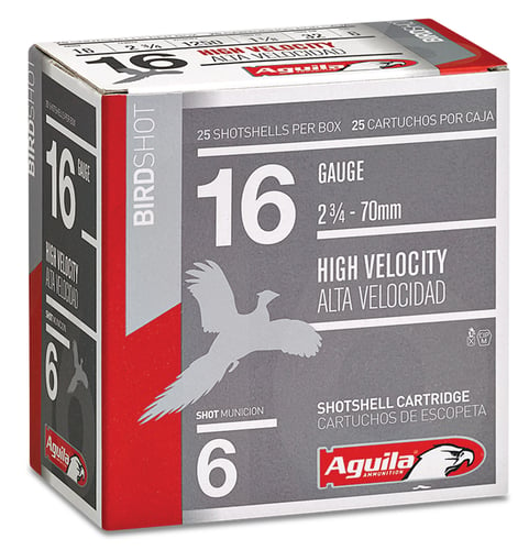 Aguila 1CHB1606 Birdshot High Velocity 16 Gauge 2.75