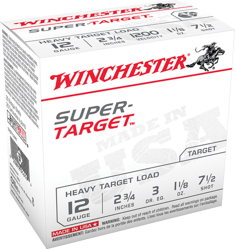 WINCHESTER TARGET 12GA 1200FPS 25RD 10BX/CS 1-1/8OZ #7.5