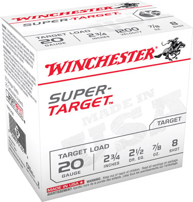 Winchester Ammo TRGT208 Super-Target  20 Gauge 2.75