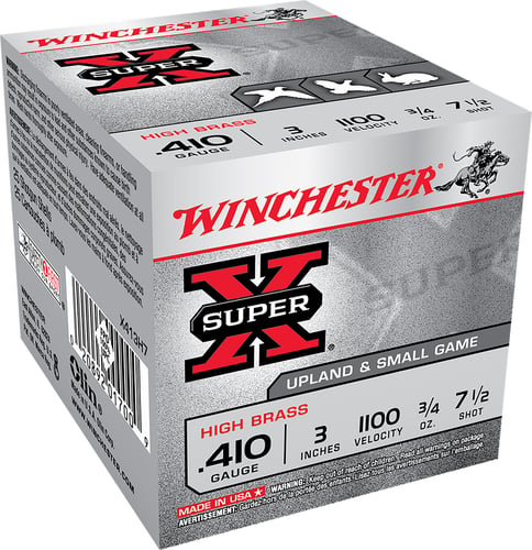 Winchester X413H7 Super-X Shotshell 410 GA, 3 in, No. 7, 3/4oz, Max Dr