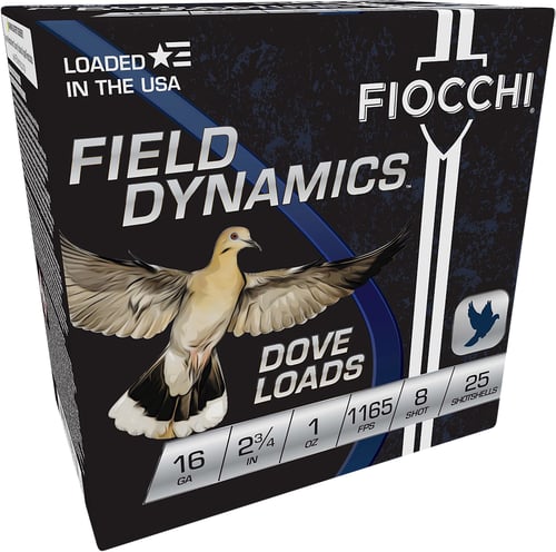 Fiocchi 16GT8 Field Dynamics Dove & Quail 16 Gauge 2.75