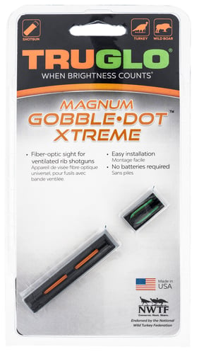 TruGlo TG942XB Magnum Gobble Dot Xtreme Series For Mossberg/Weatherby/Winchester (Excluding SX3)/10 Ga. Models Front Red Fiber Optic/Rear Green Fiber Optic