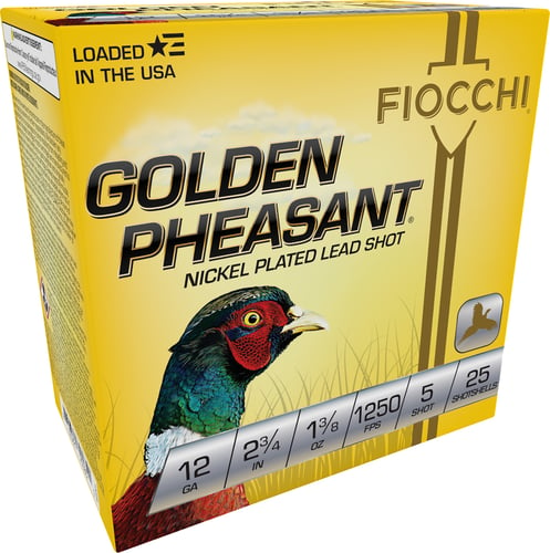 GOLDP 28GA 2.75IN 5 0.875OZ 25RDNickel Plated Golden Pheasant Loads 28 gauge - 2 3/4