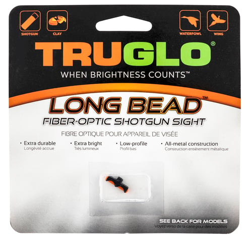 TRUGLO SIGHT LONG BEAD 6-48 THREAD FIBER OPTIC RED