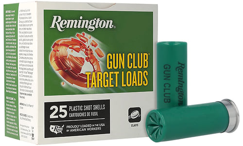 Remington GC1218 Gun Club Shotshell 12 GA, 2-3/4 in, No. 8, 1oz, 2-3/4