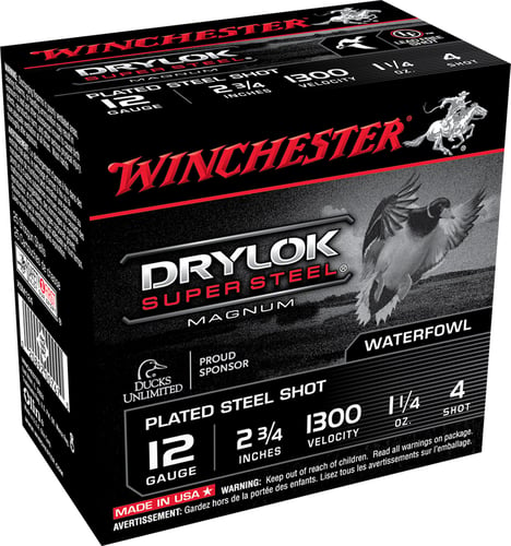 Winchester Ammo XSM124 Drylok Super Steel Magnum 12 Gauge 2.75