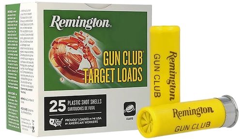 Remington GC208 Gun Club Shotshell 20 GA, 2-3/4 in, No. 8, 7/8oz