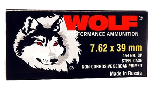 Wolf 762BSP PolyFormance Rifle 7.62X39mm 125 GR Soft Point 20 Bx/ 50 Cs 1000 Total (Case)