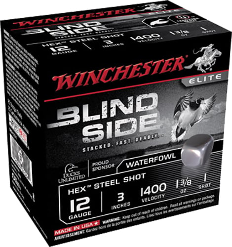 Winchester SBS1231 Blind Side Shotshell 12 GA, 3 in, No. 1