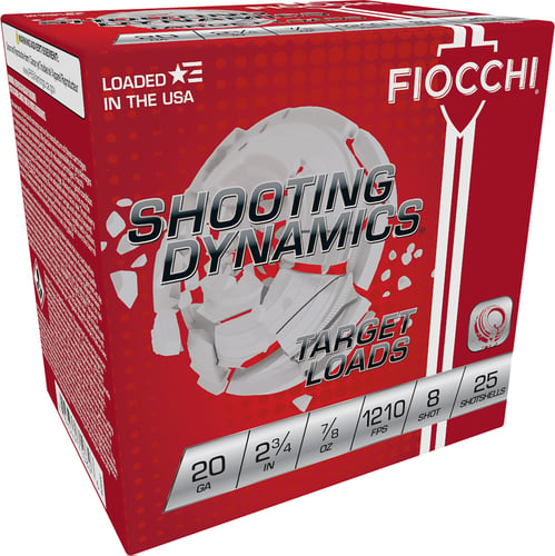 Fiocchi 20SD8 Shooting Dynamics Target 20 Gauge 2.75