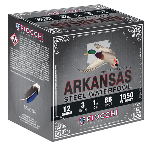 Fiocchi 123ADSBB Arkansas Steel  12 Gauge 3