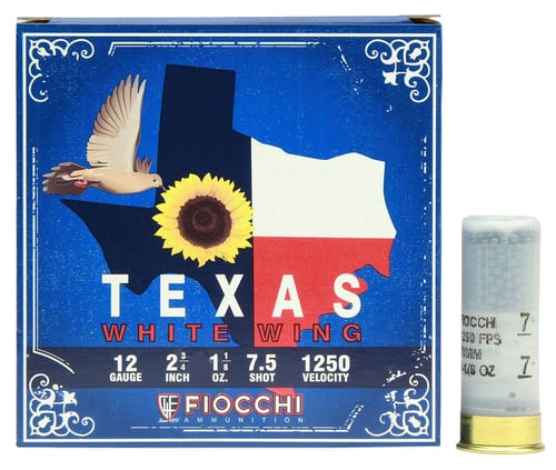 Fiocchi 20TWW75 Texas White Wing Dove Loads 20 Gauge 2.75