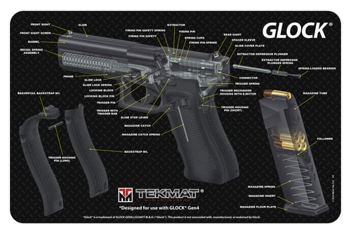 TekMat TEKR17GLOCKCA Glock 3D Cutaway Cleaning Mat 11