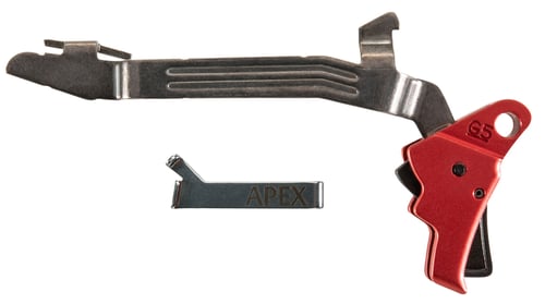 Apex Tactical 102156 Action Enhancement  Red Drop-in Trigger, Compatible w/Glock 17/19/19X/26/34/45 Gen5