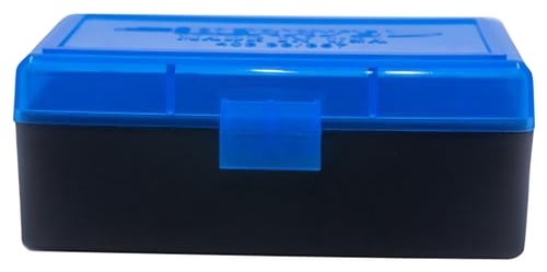 Berrys 36713 Ammo Box  38 Special/357 Mag Blue/Black Polypropylene 50rd