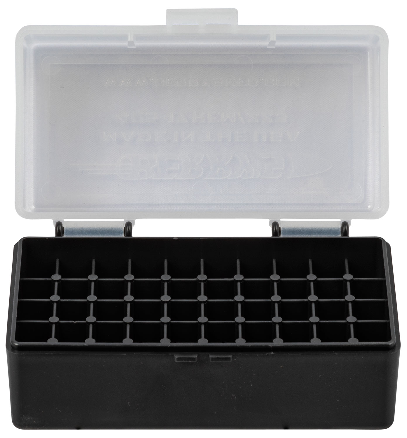 Berrys 79462 Ammo Box  .223 Rem/ 5.56x45mm NATO Clear/Black Polypropylene 2.33