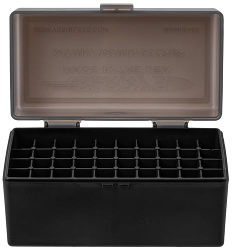 Berrys 46826 Ammo Box  243 Win/308 Win Smoke/Black Polypropylene 50rd