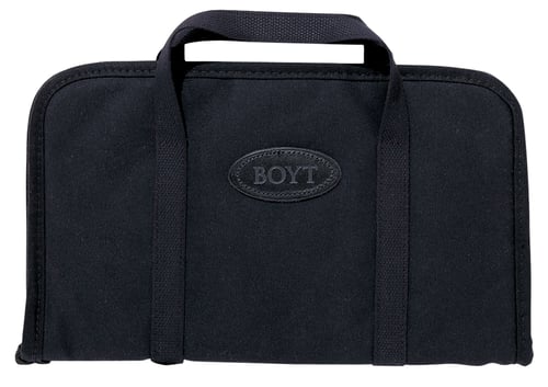 Boyt Harness 0PP640003 Rectangular Pistol Rug made of Waxed Canvas with Black Finish, Cotton Batten Padding & Quilted Flannel Lining 9