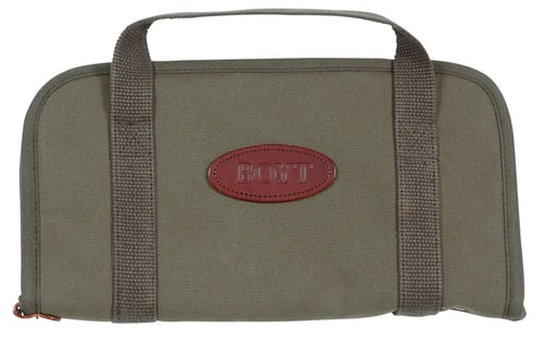 Boyt Harness 0PP660009 Rectangular Pistol Rug made of Waxed Canvas with OD Green Finish, Cotton Batten Padding & Quilted Flannel Lining 16