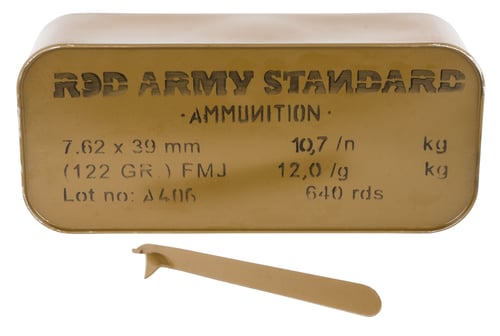 Red Army Standard AM3266 Rifle  7.62x39mm 122 gr Full Metal Jacket 20 Bx/32 Cs (Sold in Metal Tin)