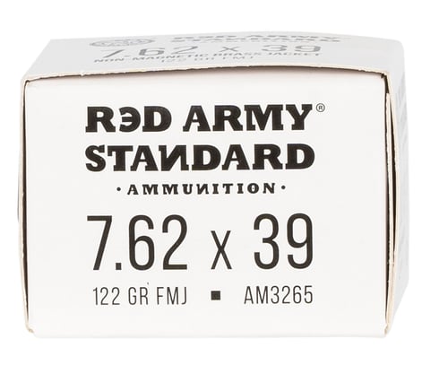 Red Army Standard AM3265 Rifle  7.62x39mm 122 gr Full Metal Jacket Boat-Tail (FMJBT) 20 Bx/50 Cs