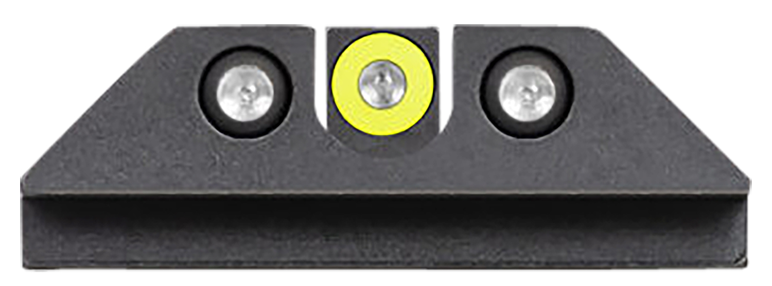 Night Fision GLK002007GDPYGZG OEM Replacement Glow Dome Night Sight Set Square Tritium Green with Yellow Outline Front, U-Notch Green with Black Outline Rear Black Frame for Glock 20,21,29,30,36,40,41