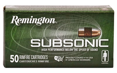 REMINGTON SUBSONIC 22LR 40GR COPPER PLTD LHP 50RD 100BX/CS