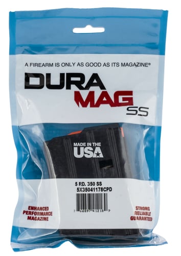 DuraMag 1035041178CPD SS Replacement Magazine Black with Black Follower Detachable 10rd 350 Legend for AR-15