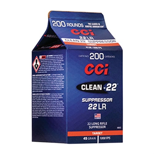 CCI SUPPRESSOR CLEAN 22 LR 970FPS 45GR LRN 200RD 10BX/CS