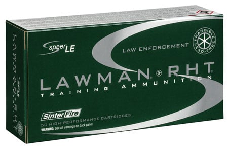 Speer 53365 Lawman Training RHT 9mm Luger 100 gr SinterFire Frangible 50 Per Box/ 20 Case