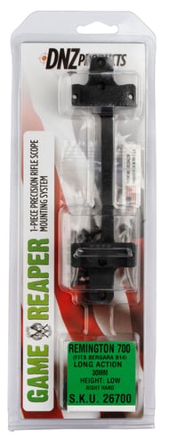 DNZ GAME REAPER INTEGRAL 1-PC MOUNT REM 700 LA 30MM LOW BLK!