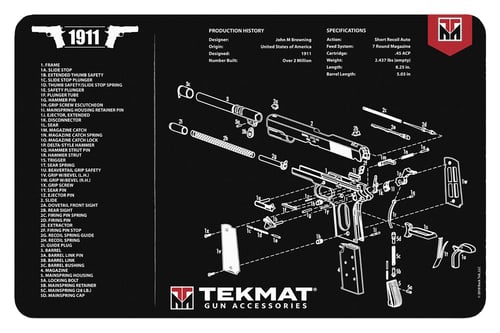 TekMat TEKR171911 1911 Ultra Cleaning Mat Black/White Rubber 20