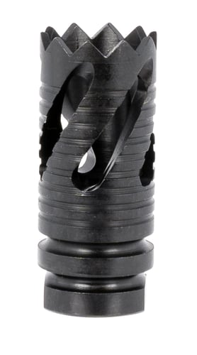 TacFire MZ10219MM Thread Crown Muzzle Brake Black Oxide Steel with 1/2