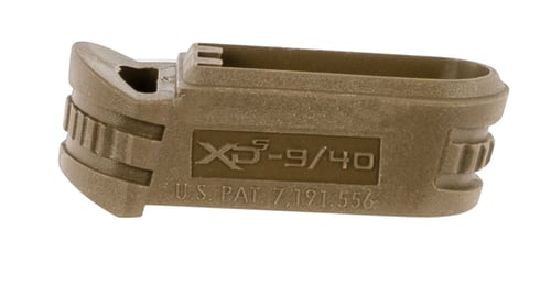 Springfield Armory XDS5902MFDE Backstrap Sleeve  made of Polymer with Flat Dark Earth & 1 Piece Design for 9mm Luger Springfield XD-S with #2 Backstrap & 3