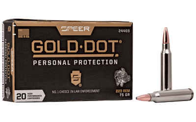 Speer 24469 Gold Dot Personal Protection 223 Rem 75 gr Soft Point 20 Per Box/ 10 Case