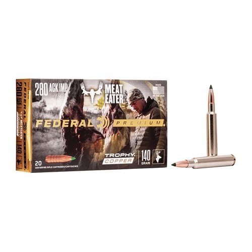 Federal P280AITC1 Premium Trophy Copper Rifle Ammo 280 Ack, 140 Gr