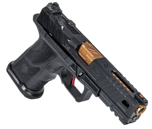 ZEV OZ9STDCOVERTBBRZ OZ9 Standard Covert 9mm Luger 15+1 Black Black Shorty Polymer Grip Bronze Barrel