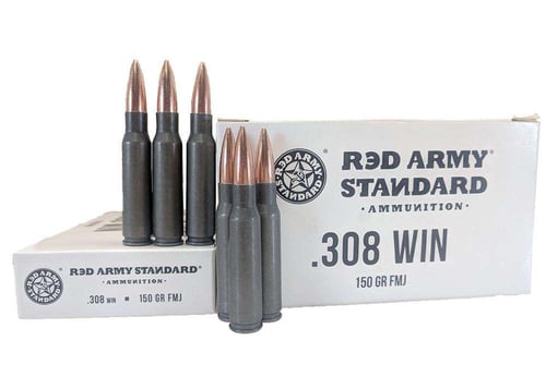 Red Army Standard AM3090 Rifle  308 Win 150 gr Full Metal Jacket (FMJ) 20 Per Box/25 Cs
