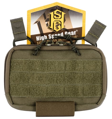 High Speed Gear 14MAP0OD Mini MAP V2 Utility Pouch Small OD Green Nylon Laminate MOLLE Compatible w/ Rifle