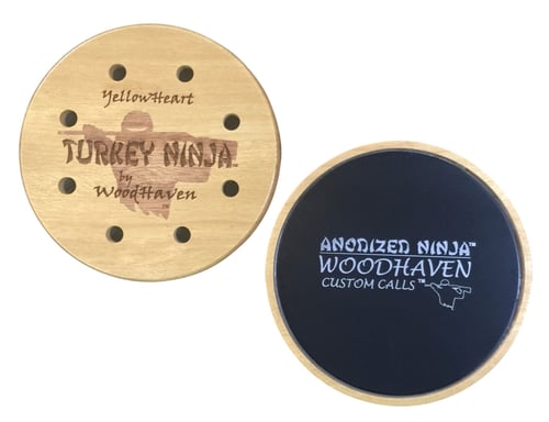 Woodhaven WH086 Anodized Ninja  Friction Call Attracts Turkeys Black/Natural Aluminum/Wood