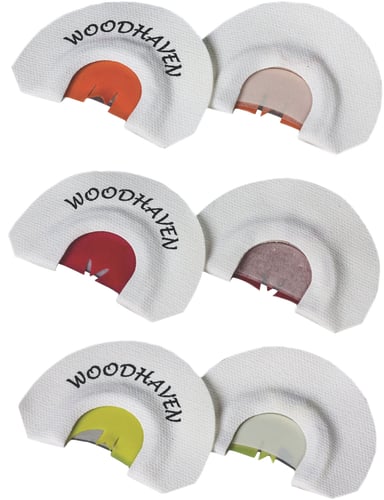 Woodhaven WH068 Turkey Killing Machine  Diaphragm Call Triple Reed Attracts Turkeys White 3 Per Pkg