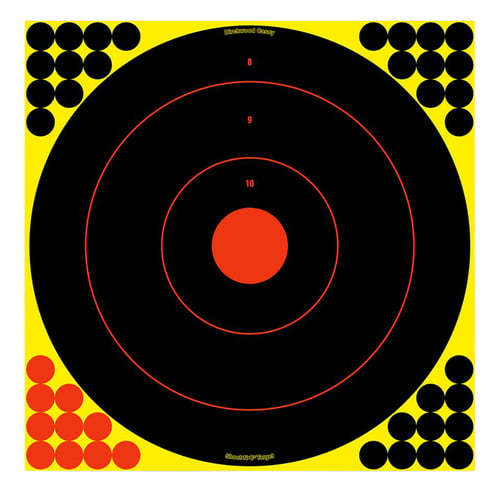 Birchwood Casey 34170 Shoot-N-C Reactive Target Bullseye Paper Target 17.25