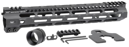 Midwest Industries MICRLW12625 Combat Lightweight AR-15 Black Hardcoat Anodized Aluminum/Polymer 12.625