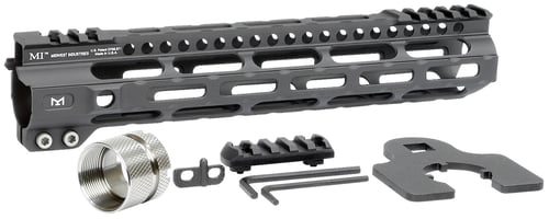 Midwest Industries MIULW105 Ultralight  AR-15 Black Hardcoat Anodized Aluminum/Polymer 10.50