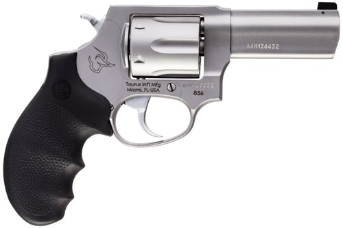 Taurus 856 Revolver  <br>  38 Spl. 3 in. Stainless N.S. Hogue Grip 6 rd.